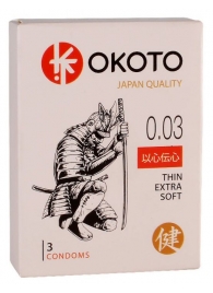 Тонкие презервативы OKOTO Thin Extra Soft - 3 шт. - Sitabella - купить с доставкой в Нижнекамске