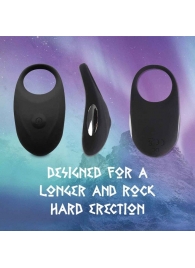 Черное эрекционное виброкольцо Thor Cockring - FeelzToys - в Нижнекамске купить с доставкой