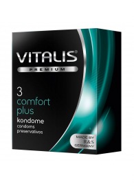 Контурные презервативы VITALIS PREMIUM comfort plus - 3 шт. - Vitalis - купить с доставкой в Нижнекамске