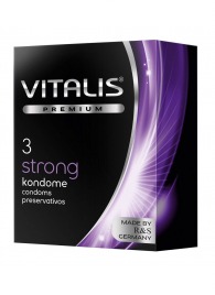 Презервативы с утолщенной стенкой VITALIS PREMIUM strong - 3 шт. - Vitalis - купить с доставкой в Нижнекамске