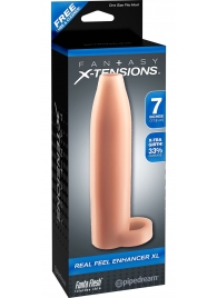 Телесная насадка Real Feel Enhancer XL - 17 см. - Pipedream - в Нижнекамске купить с доставкой