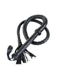 Длинный кожаный кнут с хлопушками на конце - ToyFa - купить с доставкой в Нижнекамске