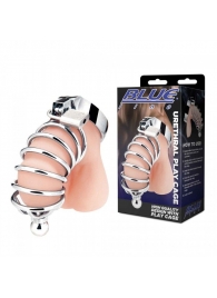 Серебристая клетка для члена Urethral Play Cage - BlueLine - купить с доставкой в Нижнекамске
