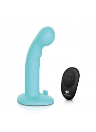 Голубая изогнутая насадка 6in Remote Control Ripple P-Spot G-Spot на черных трусиках - 16 см. - Pegasus - купить с доставкой в Нижнекамске