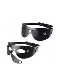 Черная кожаная маска  Новичок - Sitabella - купить с доставкой в Нижнекамске