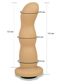 Телесная рельефная насадка Harness - 14,2 см. - LOVETOY (А-Полимер) - купить с доставкой в Нижнекамске