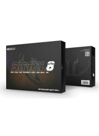 Черный вибромассажер простаты Nexus Simul8 Stroker Edition с кольцами для пениса и мошонки - Nexus Range - в Нижнекамске купить с доставкой