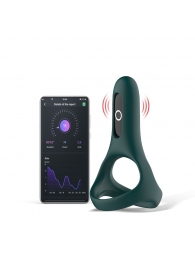 Изумрудное виброкольцо Magic Motion Rise с подхватом мошонки - Magic Motion - в Нижнекамске купить с доставкой