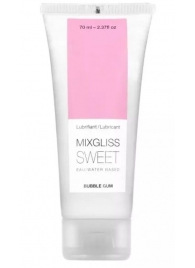 Смазка на водной основе Mixgliss Sweet с ароматом бабл-гам - 70 мл. - Mixgliss - купить с доставкой в Нижнекамске