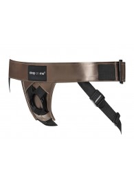 Бронзовый пояс для насадок Curious Harness - Strap-on-me - купить с доставкой в Нижнекамске