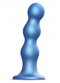 Голубая насадка Strap-On-Me Dildo Plug Balls size S - Strap-on-me - купить с доставкой в Нижнекамске