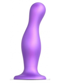 Фиолетовая насадка Strap-On-Me Dildo Plug Curvy size L - Strap-on-me - купить с доставкой в Нижнекамске