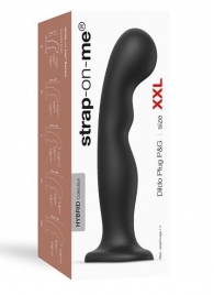 Черная насадка Strap-On-Me Dildo Plug P G size XXL - Strap-on-me - купить с доставкой в Нижнекамске