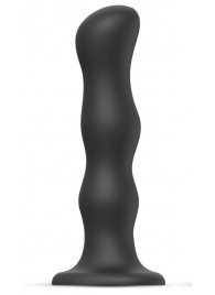 Черная насадка Strap-On-Me Dildo Geisha Balls size M - Strap-on-me - купить с доставкой в Нижнекамске