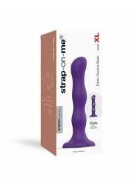 Фиолетовая насадка Strap-On-Me Dildo Geisha Balls size XL - Strap-on-me - купить с доставкой в Нижнекамске
