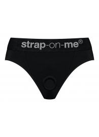 Черные трусики для насадок Heroine Lingerie Harness - size L - Strap-on-me - купить с доставкой в Нижнекамске