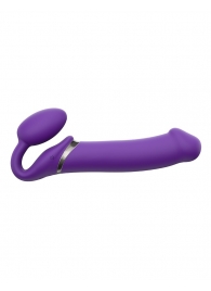 Фиолетовый безремневой вибрострапон Silicone Bendable Strap-On - size XL - Strap-on-me - купить с доставкой в Нижнекамске