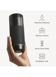 Черный мастурбатор с контролем всасывания Arcwave Pow Stroker - Arcwave - в Нижнекамске купить с доставкой