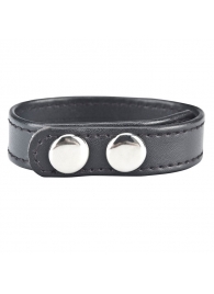 Кольцо на пенис SNAP COCK RING из искусственной кожи на клепках - BlueLine - в Нижнекамске купить с доставкой