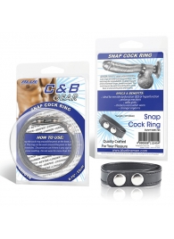Кольцо на пенис SNAP COCK RING из искусственной кожи на клепках - BlueLine - в Нижнекамске купить с доставкой