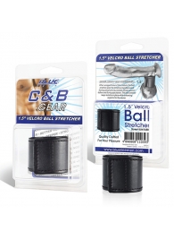 Хомут-утяжка для мошонки из искусственной кожи на липучке VELCRO BALL STRETCHER- 4 см. - BlueLine - в Нижнекамске купить с доставкой