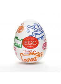 Мастурбатор-яйцо Keith Haring EGG STREET - Tenga - в Нижнекамске купить с доставкой