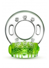 Зеленое эрекционное виброкольцо Arouser Vibrating C-Ring - Blush Novelties - в Нижнекамске купить с доставкой