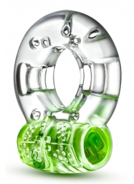 Зеленое эрекционное виброкольцо Arouser Vibrating C-Ring - Blush Novelties - в Нижнекамске купить с доставкой