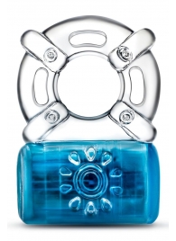 Синее эрекционное виброкольцо Pleaser Rechargeable C-Ring - Blush Novelties - в Нижнекамске купить с доставкой