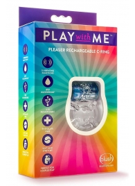 Фиолетовое эрекционное виброкольцо Pleaser Rechargeable C-Ring - Blush Novelties - в Нижнекамске купить с доставкой
