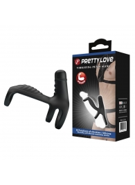 Черная вибронасадка на пенис Vibrating Penis Sling - Baile - в Нижнекамске купить с доставкой