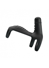 Черная вибронасадка на пенис Vibrating Penis Sling - Baile - в Нижнекамске купить с доставкой
