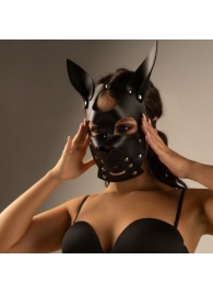 Черная маска  Собака  с ушками - Crazy Handmade - купить с доставкой в Нижнекамске