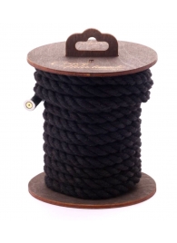 Черная хлопковая веревка для бондажа на катушке - 5 м. - Crazy Handmade - купить с доставкой в Нижнекамске