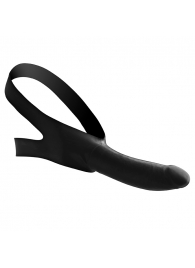 Черный кляп-страпон Masters Mini Face Fuck Strap-On - 14 см. - XR Brands - купить с доставкой в Нижнекамске