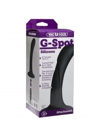 Черная изогнутая насадка Vac-U-Lock G-Spot - 16,5 см. - Doc Johnson - купить с доставкой в Нижнекамске