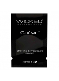 Крем для массажа и мастурбации Wicked Stroking and Massage Creme - 3 мл. - Wicked - купить с доставкой в Нижнекамске