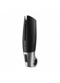 Черный мастурбатор с вибрацией Power Masturbator - Satisfyer - в Нижнекамске купить с доставкой