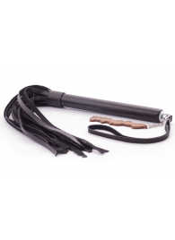 Черная кожаная плеть  Индиго  - 50 см. - Crazy Handmade - купить с доставкой в Нижнекамске