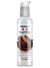 Массажный гель 4-в-1 Chocolate Sensation с ароматом шоколада - 118 мл. - Swiss navy - купить с доставкой в Нижнекамске