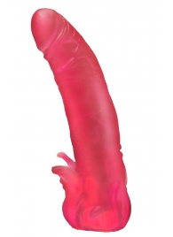Розовая насадка для страпона с клиторальными лепестками - 18,5 см. - LOVETOY (А-Полимер) - купить с доставкой в Нижнекамске