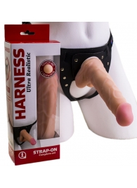 Страпон Harness из двух предметов: регулируемые трусики и насадка-фаллос - 17,5 см. - LOVETOY (А-Полимер) - купить с доставкой в Нижнекамске