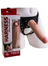 Реалистичный страпон Harness из трусиков и насадки-фаллоса - 18,5 см. - LOVETOY (А-Полимер) - купить с доставкой в Нижнекамске