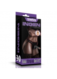 Женский темнокожий страпон Easy Strapon Set 7 Inch - 18 см. - Lovetoy - купить с доставкой в Нижнекамске
