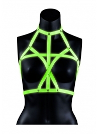 Портупея Bra Harness с неоновым эффектом - размер L-XL - Shots Media BV - купить с доставкой в Нижнекамске