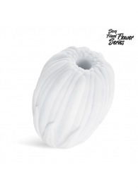 Белый нереалистичный мастурбатор в форме бутона цветка Daisy - 1137 - в Нижнекамске купить с доставкой