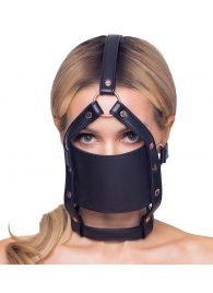 Черный намордник с кляпом-шаром Head Harness With A Gag - Orion - купить с доставкой в Нижнекамске