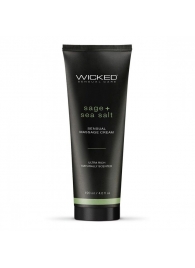 Массажный легкий крем WICKED Sage plus Sea Salt - 120 мл. - Wicked - купить с доставкой в Нижнекамске