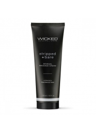 Массажный легкий крем WICKED Stripped plus Bare - 120 мл. - Wicked - купить с доставкой в Нижнекамске