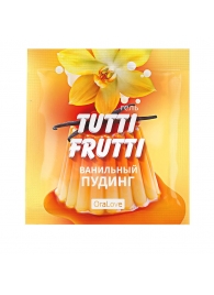 Пробник гель-смазки Tutti-frutti со вкусом ванильного пудинга - 4 гр. - Биоритм - купить с доставкой в Нижнекамске